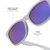 STORM - FROSTY MATTE CRYSTAL CLEAR + PINK MIRROR + POLARIZED SUNGLASSES sold by Diff Eyewear