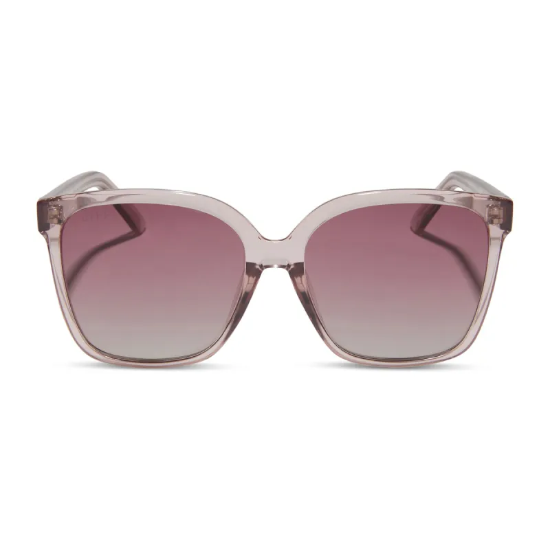 BEVERLIN - ZEPPELIN + LIGHT PINK CRYSTAL + WINE GRADIENT + POLARIZED SUNGLASSES sold by Diff Eyewear