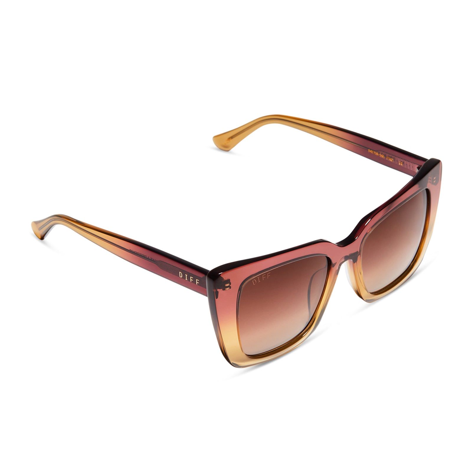 LIZZY - CLAYTON + BROWN GRADIENT SUNGLASSES sold by Diff Eyewear product image thumbnail 4
