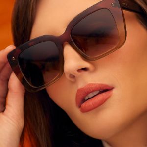 LIZZY - CLAYTON + BROWN GRADIENT SUNGLASSES sold by Diff Eyewear