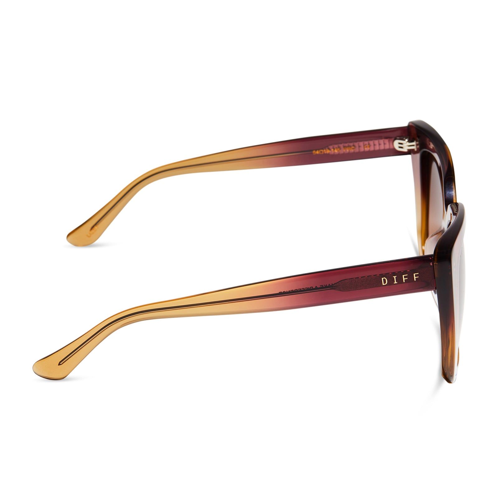 LIZZY - CLAYTON + BROWN GRADIENT SUNGLASSES sold by Diff Eyewear product image thumbnail 3