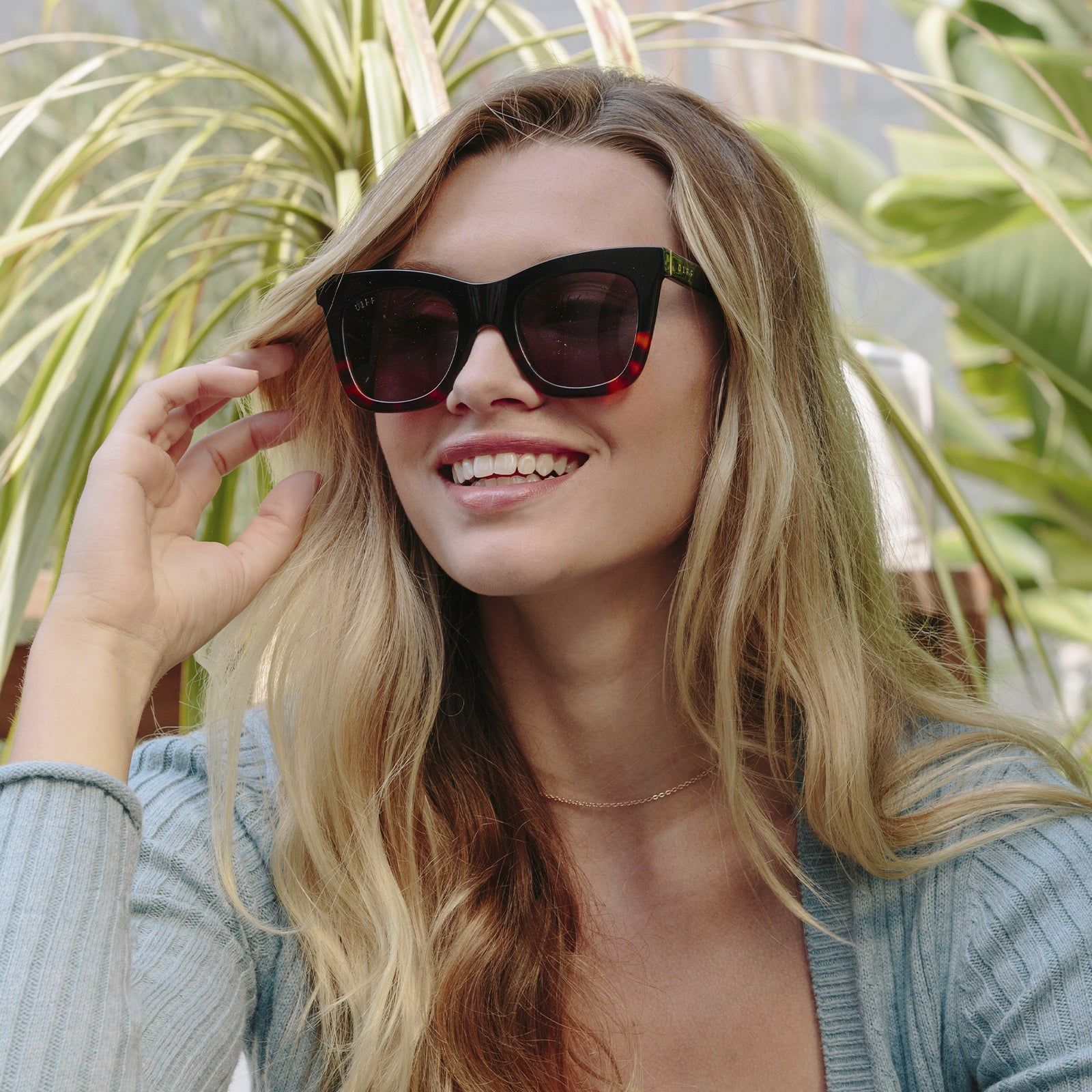 KAIA - BLACK TORTOISE + GREY POLARIZED SUNGLASSES sold by Diff Eyewear product image thumbnail 5