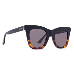 KAIA - BLACK TORTOISE + GREY POLARIZED SUNGLASSES sold by Diff Eyewear