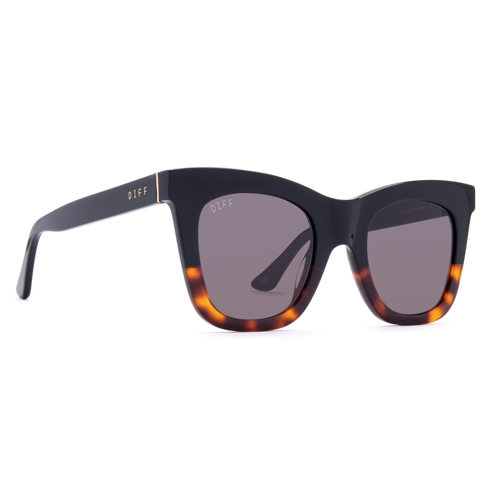 KAIA - BLACK TORTOISE + GREY POLARIZED SUNGLASSES sold by Diff Eyewear product image thumbnail 2