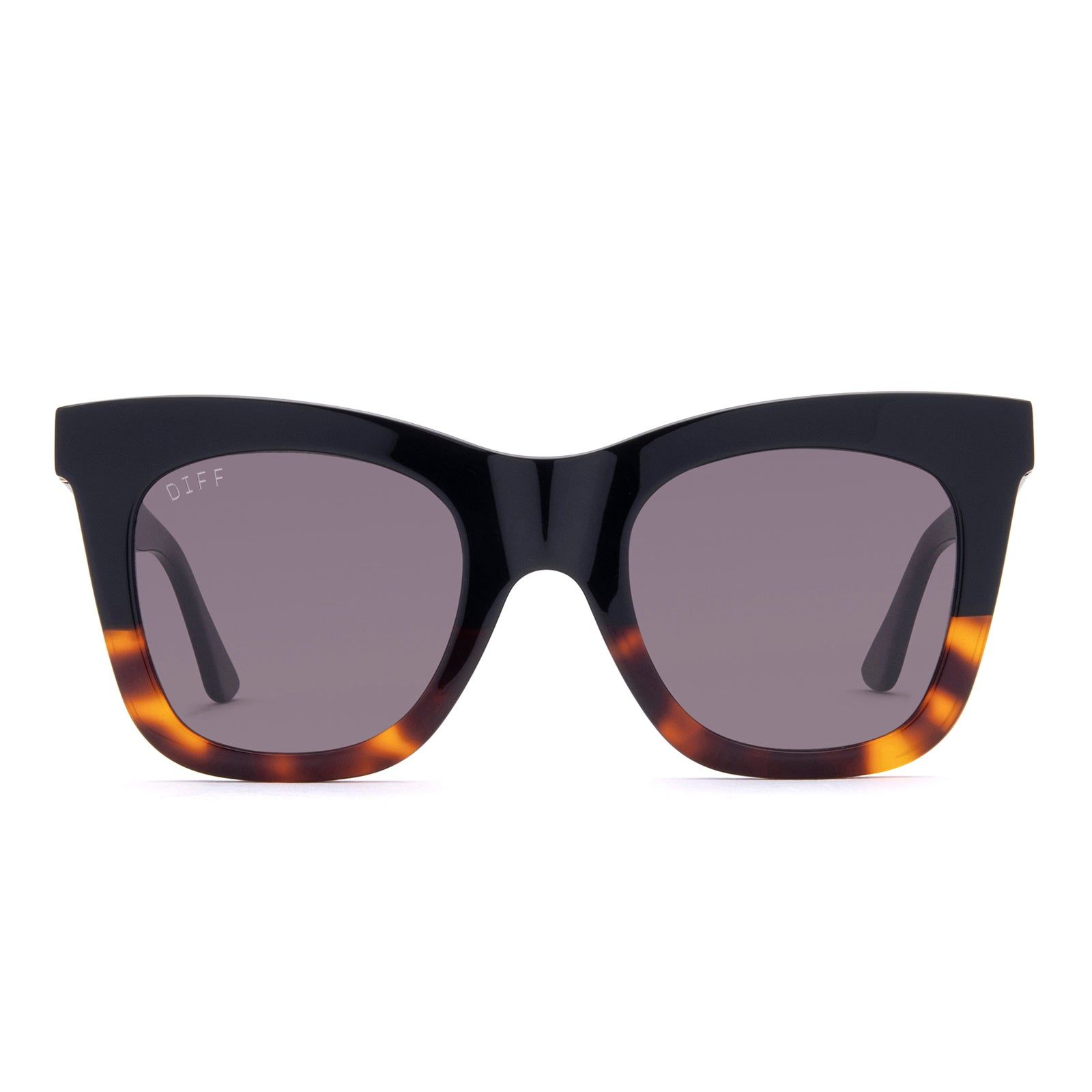 KAIA - BLACK TORTOISE + GREY POLARIZED SUNGLASSES sold by Diff Eyewear