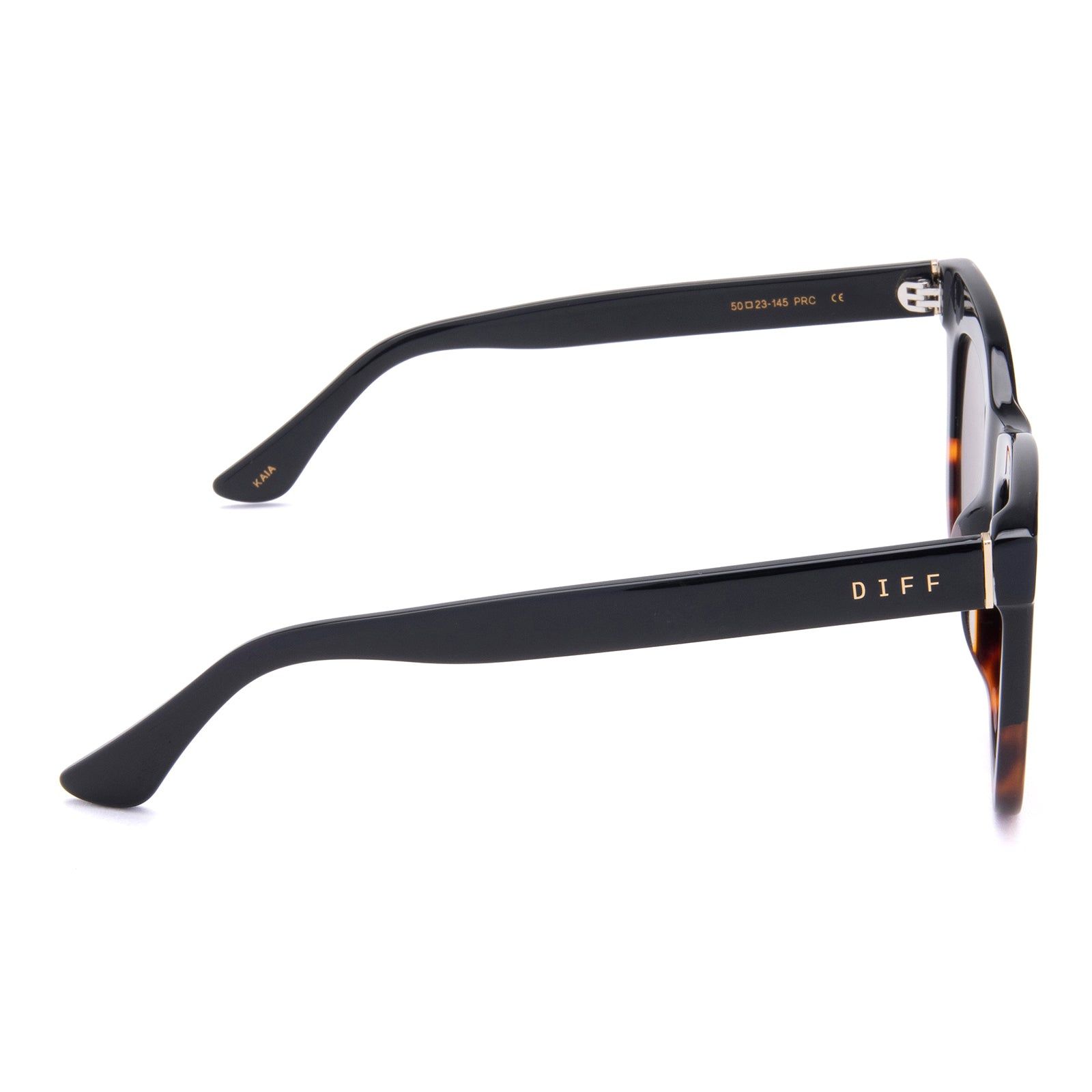KAIA - BLACK TORTOISE + GREY POLARIZED SUNGLASSES sold by Diff Eyewear product image thumbnail 4