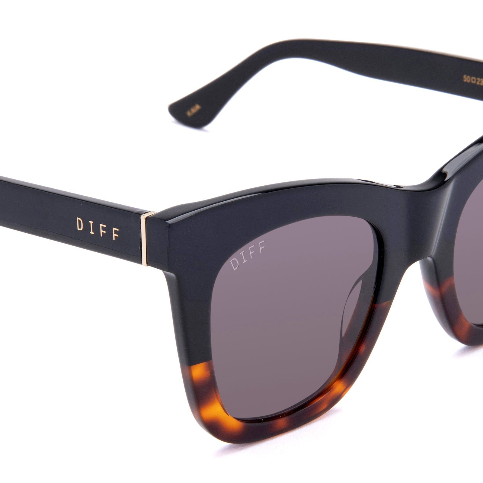 KAIA - BLACK TORTOISE + GREY POLARIZED SUNGLASSES sold by Diff Eyewear product image thumbnail 3
