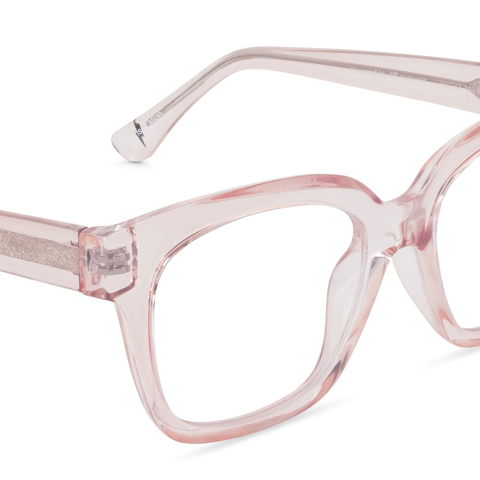 WOMEN'S HEALTH INSPIRATION - LIGHT PINK CRYSTAL + BLUE LIGHT TECHNOLOGY sold by Diff Eyewear product image thumbnail 3