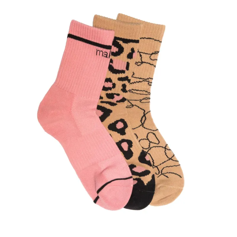 CREW SOCK TRIO - ABSTRACT CIRCLES + LEOPARD + PINK sold by Diff Eyewear