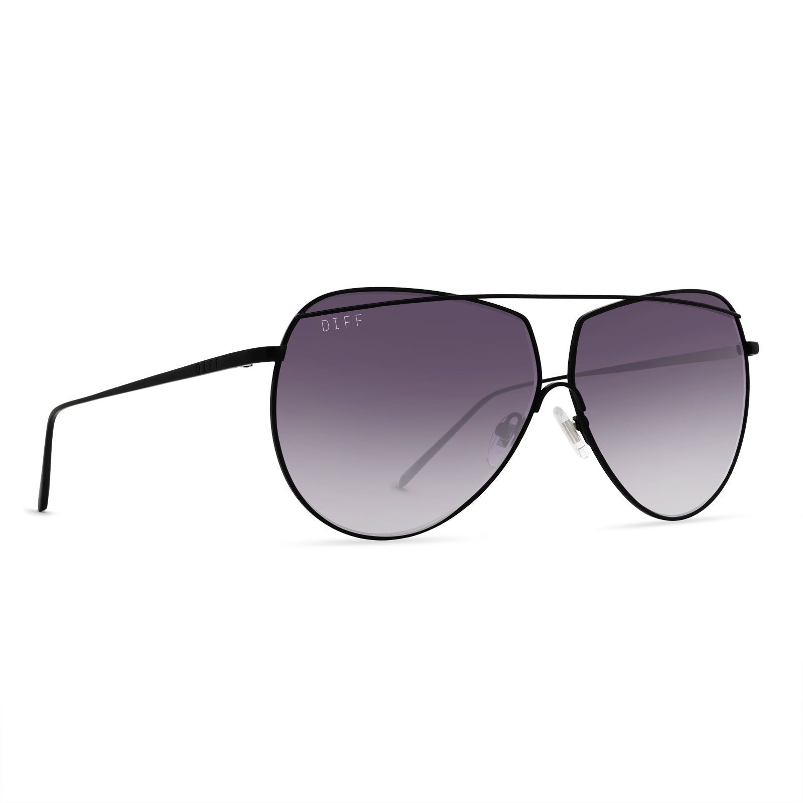 MAEVE - MATTE BLACK + GREY GRADIENT SHARP SUNGLASSES sold by Diff Eyewear product image thumbnail 2