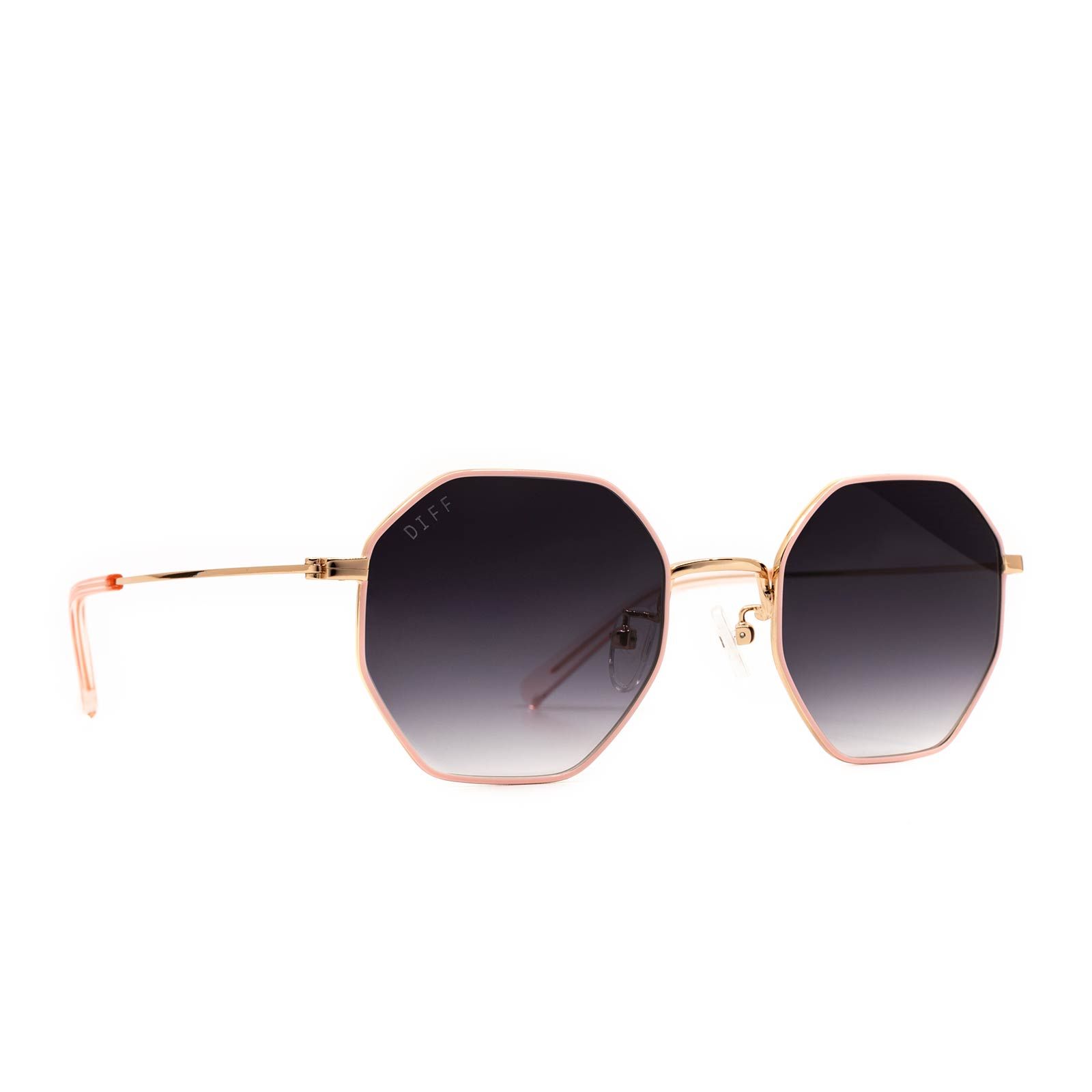 INDIGO - ROSE GOLD + GREY GRADIENT SUNGLASSES sold by Diff Eyewear product image thumbnail 2