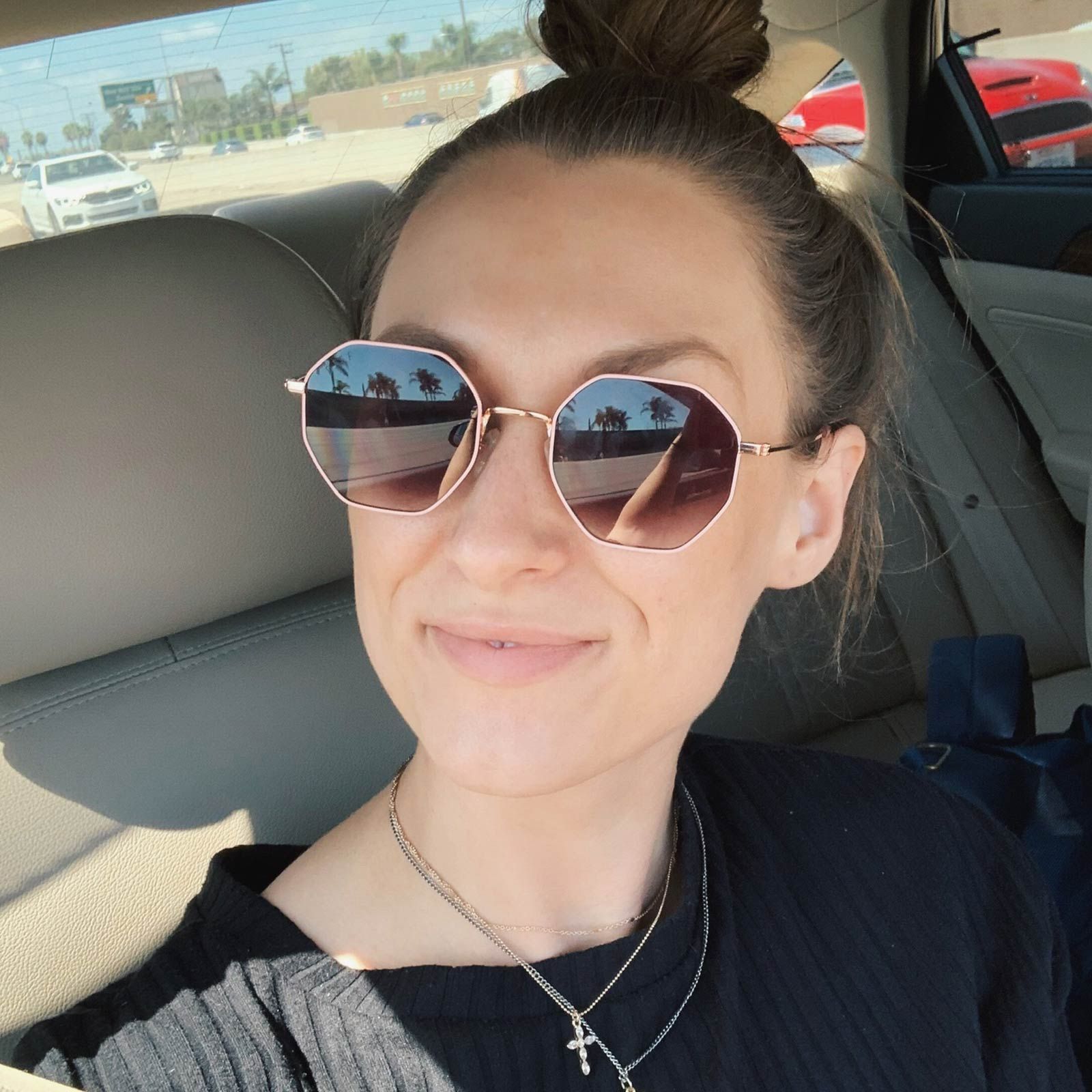 INDIGO - ROSE GOLD + GREY GRADIENT SUNGLASSES sold by Diff Eyewear product image thumbnail 4