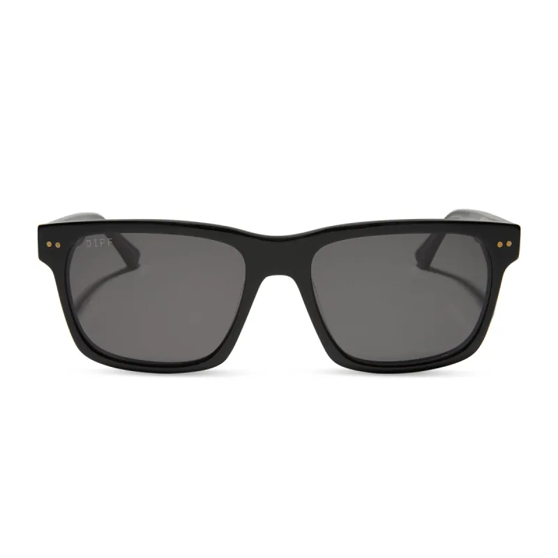 GINO XL - BLACK + GREY + POLARIZED SUNGLASSES made by Diff Eyewear