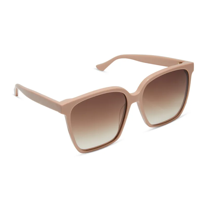 NAOMI - NUDE + BROWN GRADIENT + POLARIZED SUNGLASSES sold by Diff Eyewear