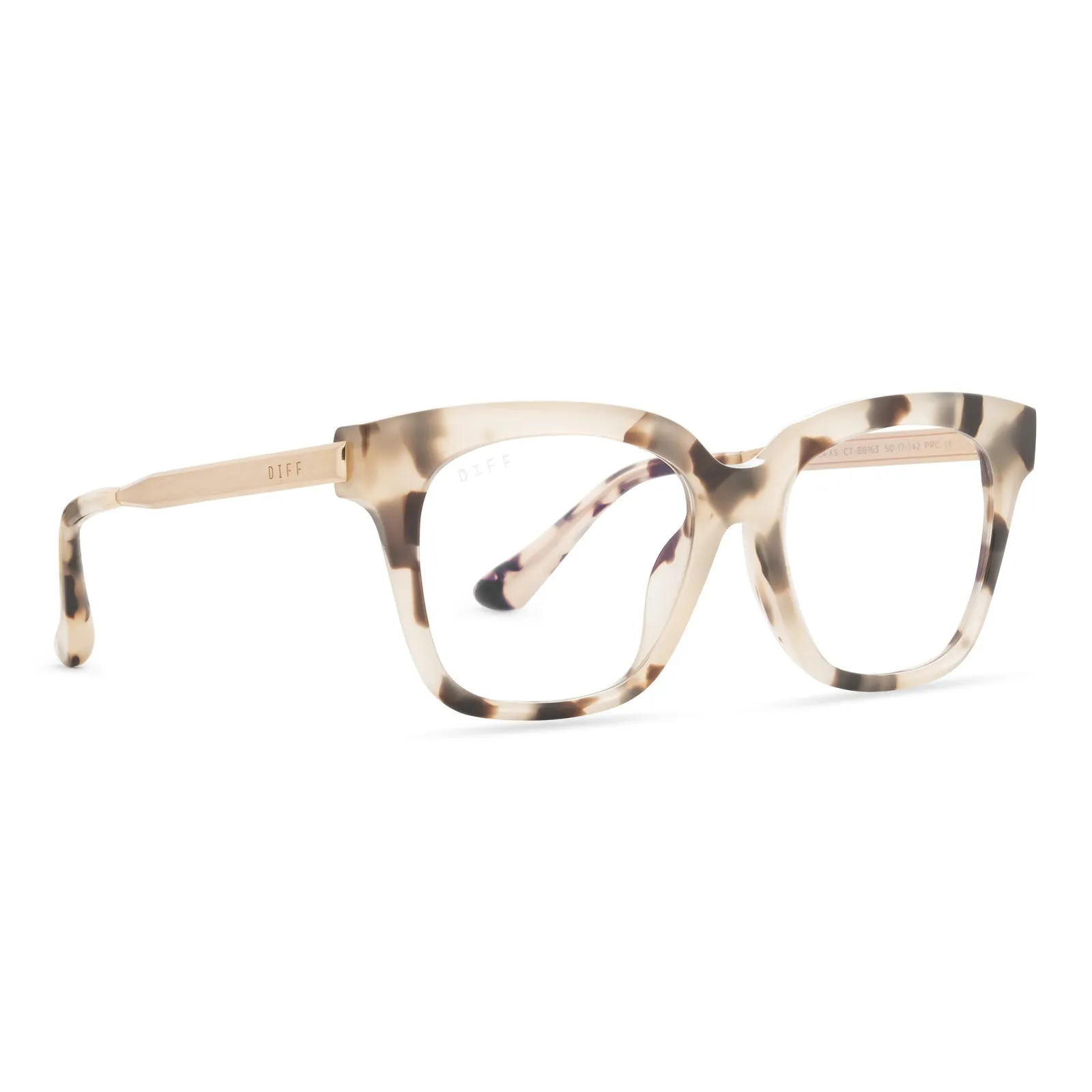 BELLA XS - CREAM TORTOISE + BLUE LIGHT GLASSES sold by Diff Eyewear product image thumbnail 2