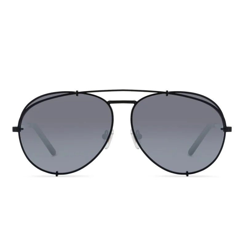 KOKO - MATTE BLACK + BLUE GRADIENT FLASH + POLARIZED SUNGLASSES sold by Diff Eyewear
