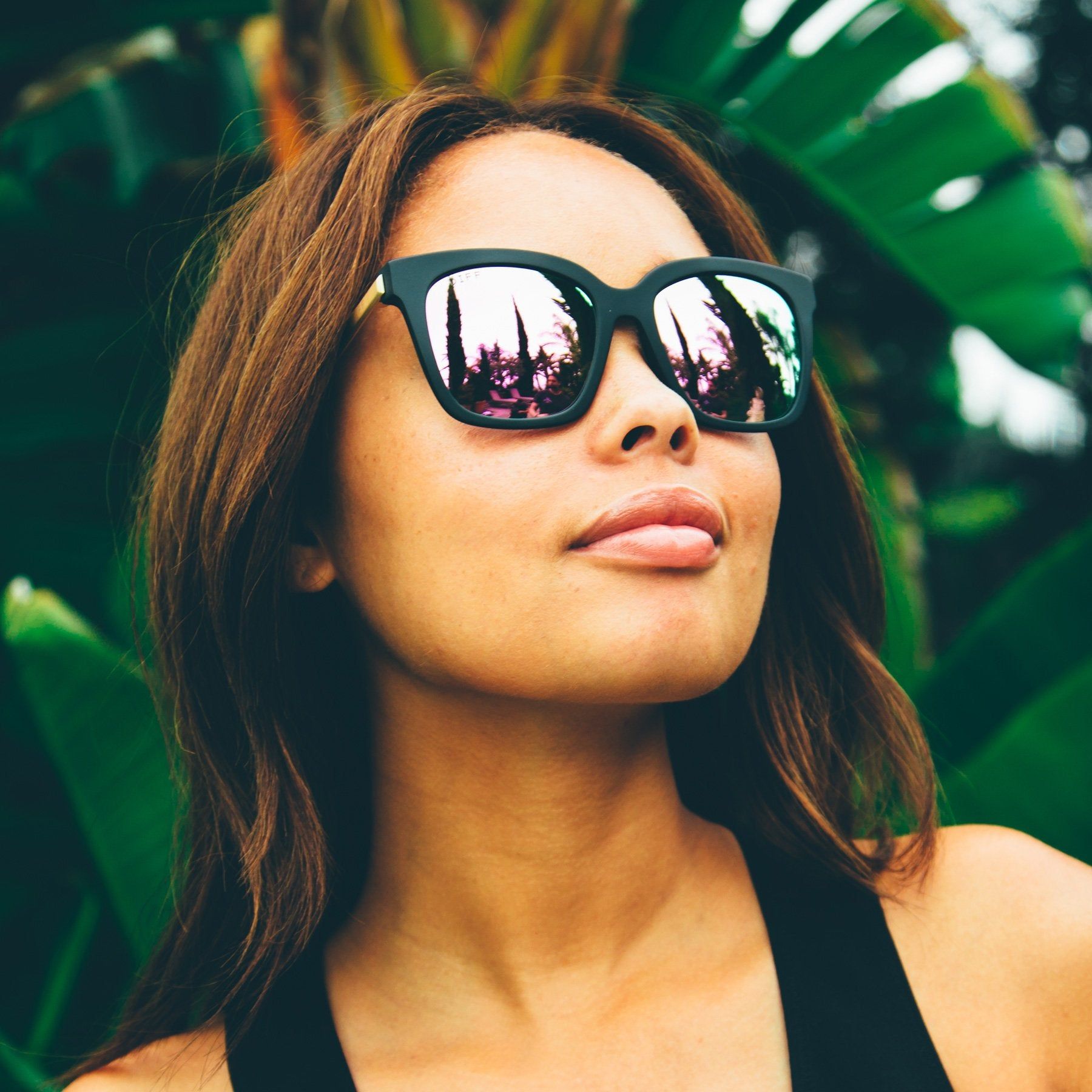 BELLA - BLACK / WHITE + BLUE MIRROR + POLARIZED SUNGLASSES sold by Diff Eyewear product image thumbnail 6