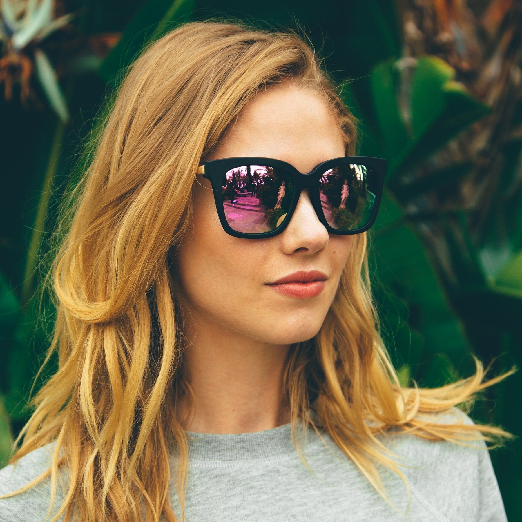 BELLA - BLACK / WHITE + BLUE MIRROR + POLARIZED SUNGLASSES sold by Diff Eyewear product image thumbnail 7