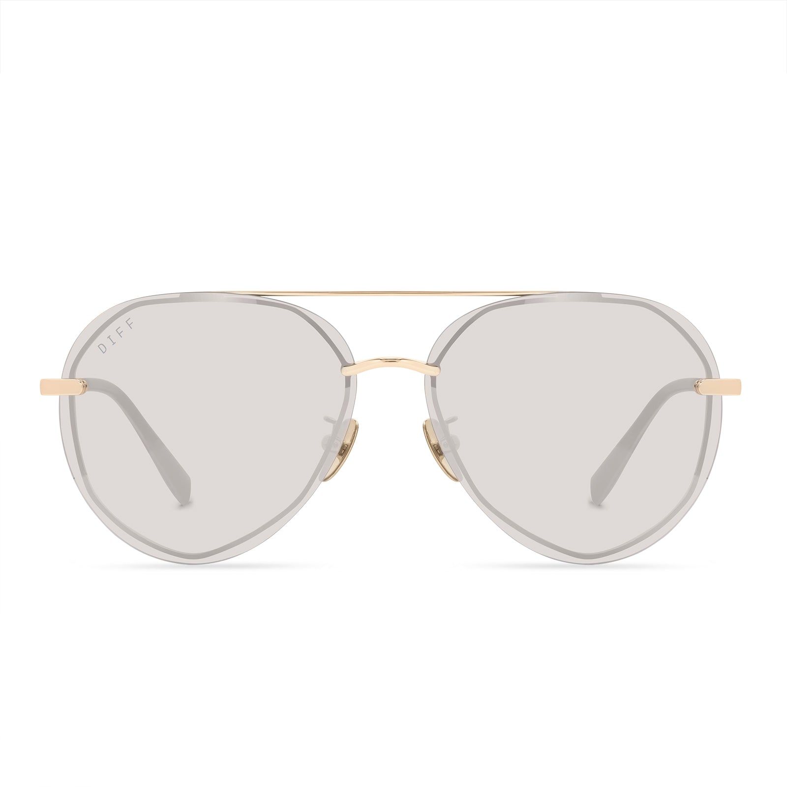 LENOX - GOLD + BEIGE MIRROR SUNGLASSES sold by Diff Eyewear