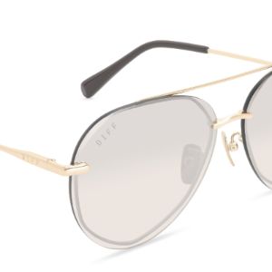 LENOX - GOLD + BEIGE MIRROR SUNGLASSES sold by Diff Eyewear
