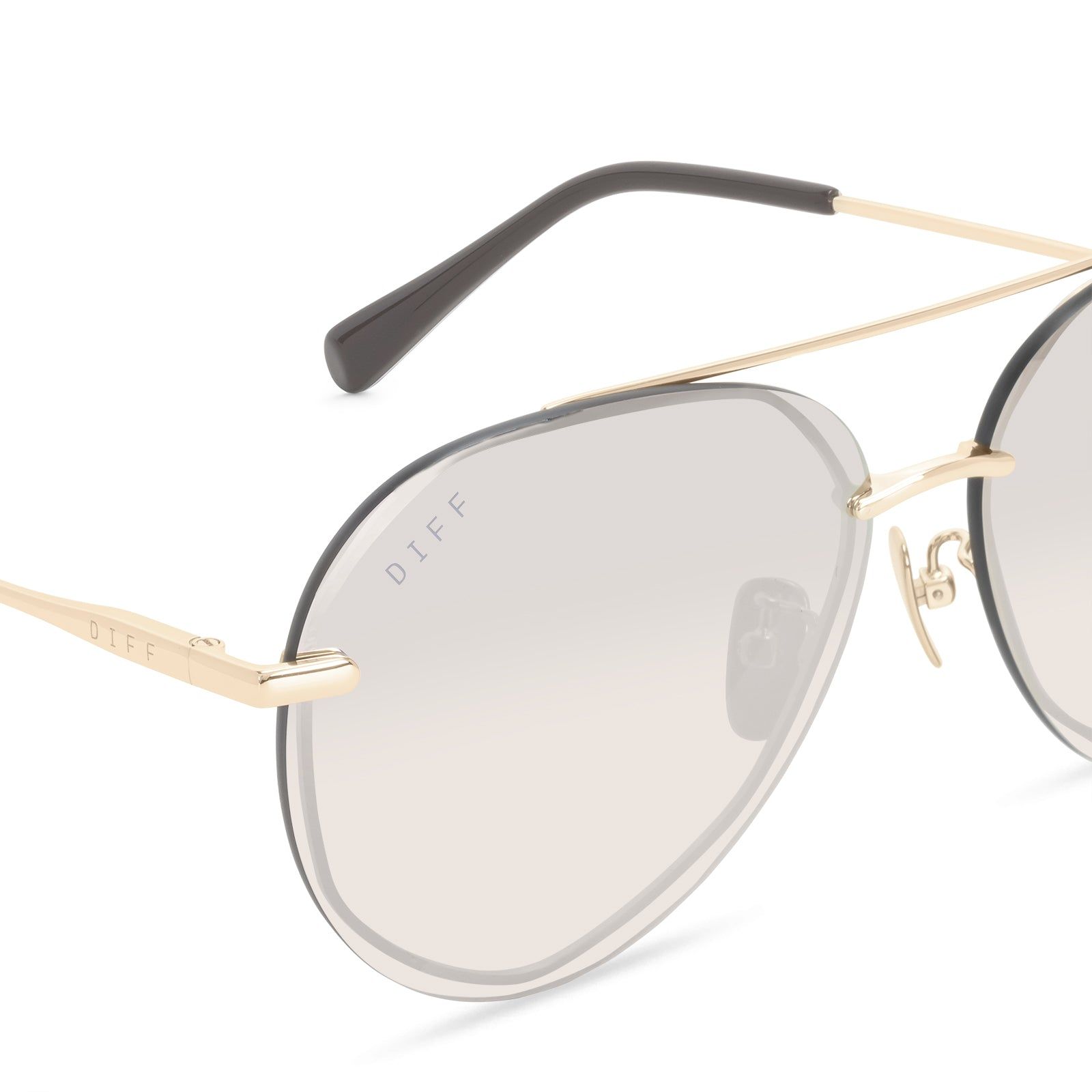 LENOX - GOLD + BEIGE MIRROR SUNGLASSES sold by Diff Eyewear product image thumbnail 3