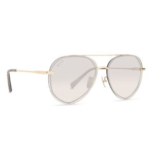 LENOX - GOLD + BEIGE MIRROR SUNGLASSES sold by Diff Eyewear