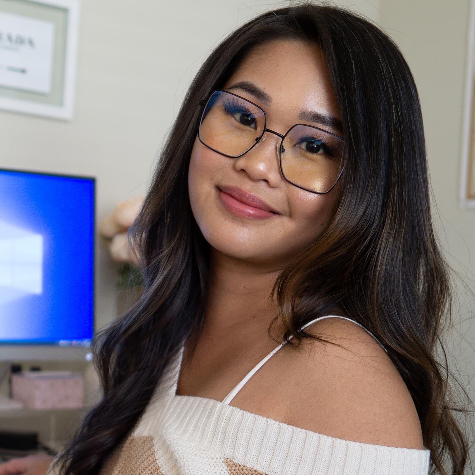 CASSIA - MATTE BLACK + BLUE LIGHT TECHNOLOGY GLASSES sold by Diff Eyewear product image thumbnail 5