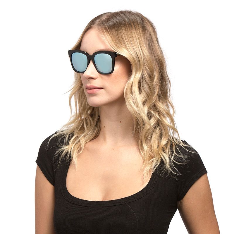 BELLA - BLACK + BLUE FLASH + POLARIZED SUNGLASSES sold by Diff Eyewear product image thumbnail 6