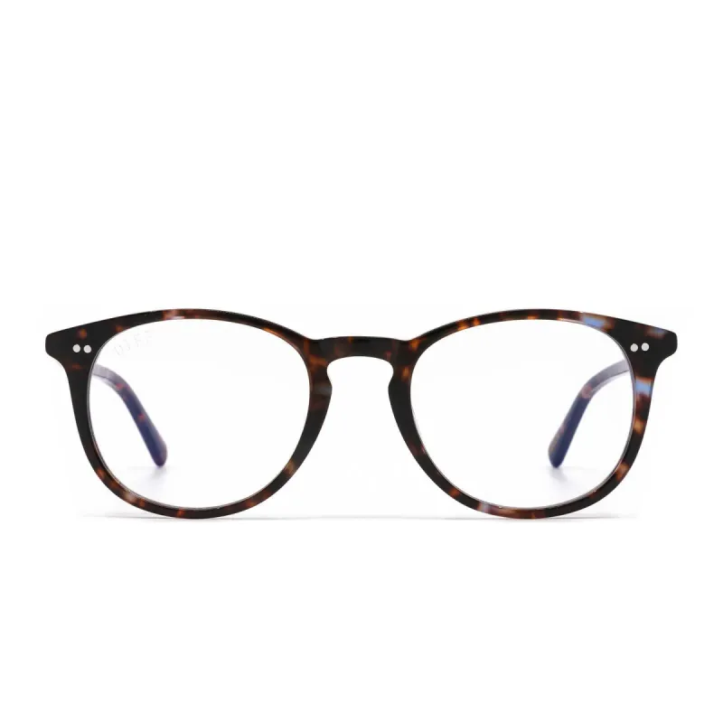 JAXSON - WINE TORTOISE + CLEAR GLASSES sold by Diff Eyewear