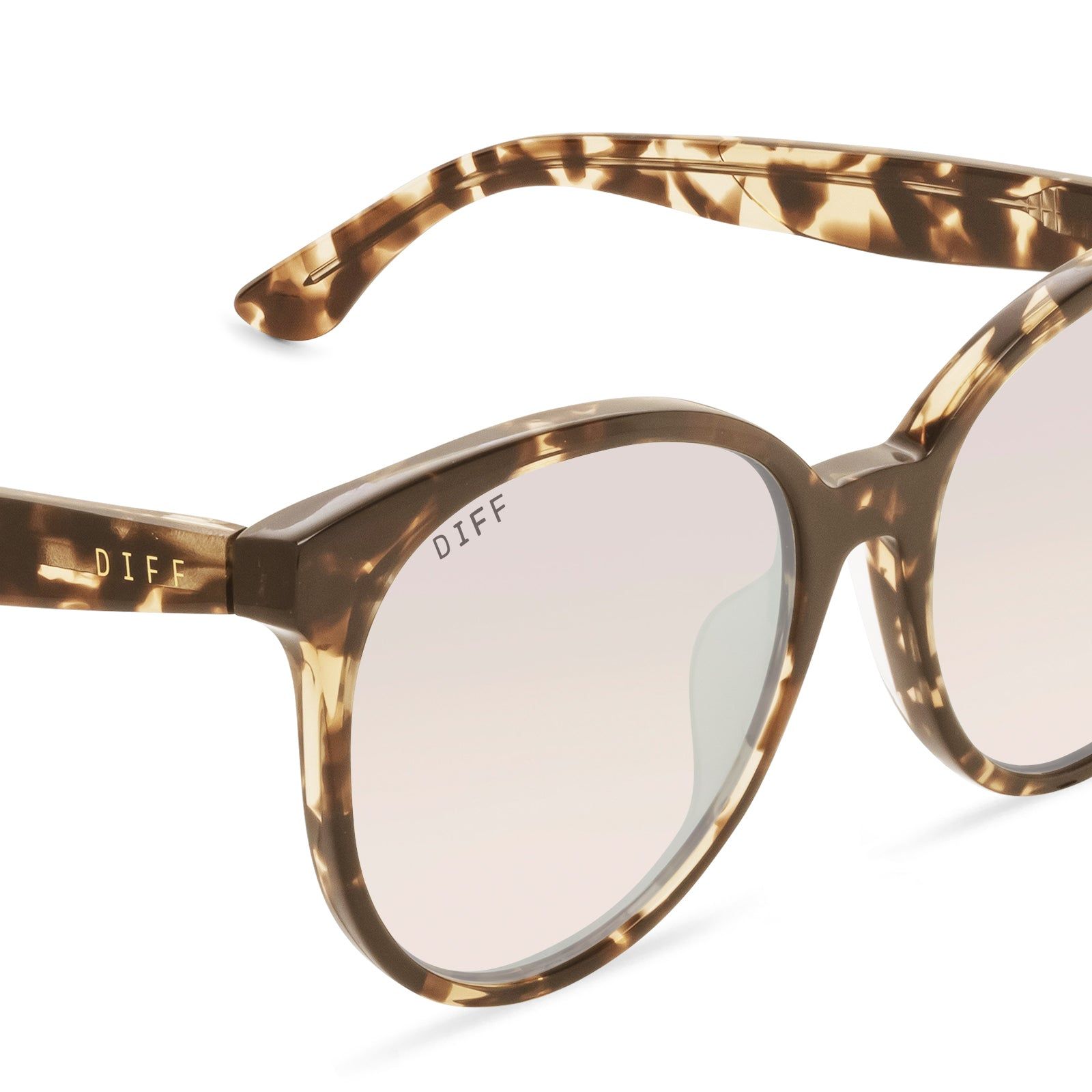 COSMO - ESPRESSO TORTOISE + BEIGE MIRROR SUNGLASSES sold by Diff Eyewear product image thumbnail 4