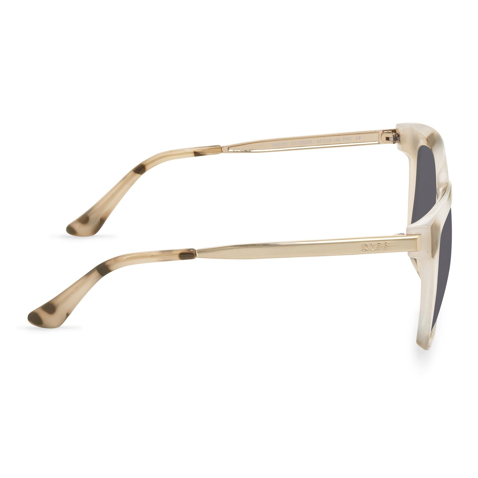 HAILEY - CREAM TORTOISE + GREY SUNGLASSES sold by Diff Eyewear product image thumbnail 4