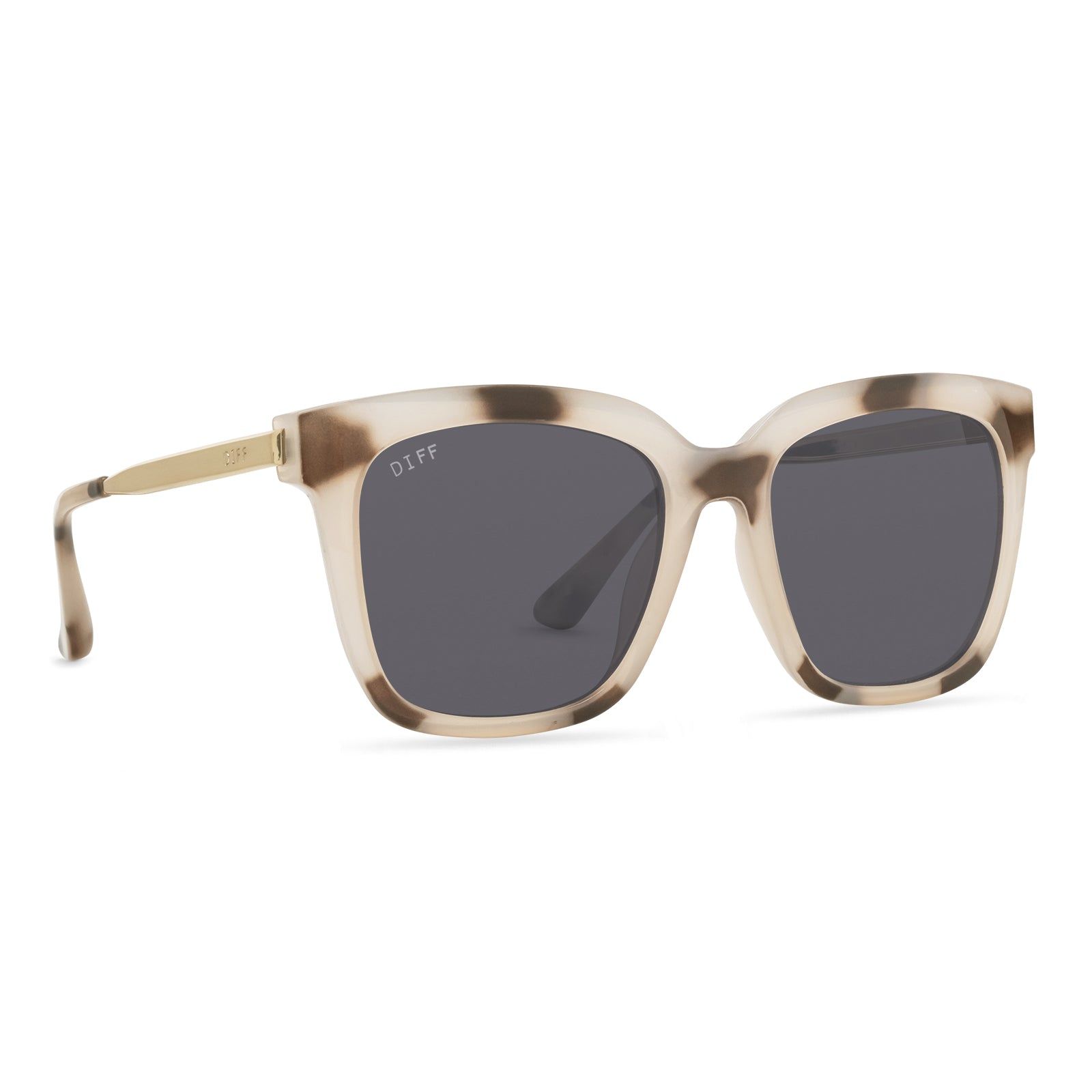 HAILEY - CREAM TORTOISE + GREY SUNGLASSES sold by Diff Eyewear product image thumbnail 2