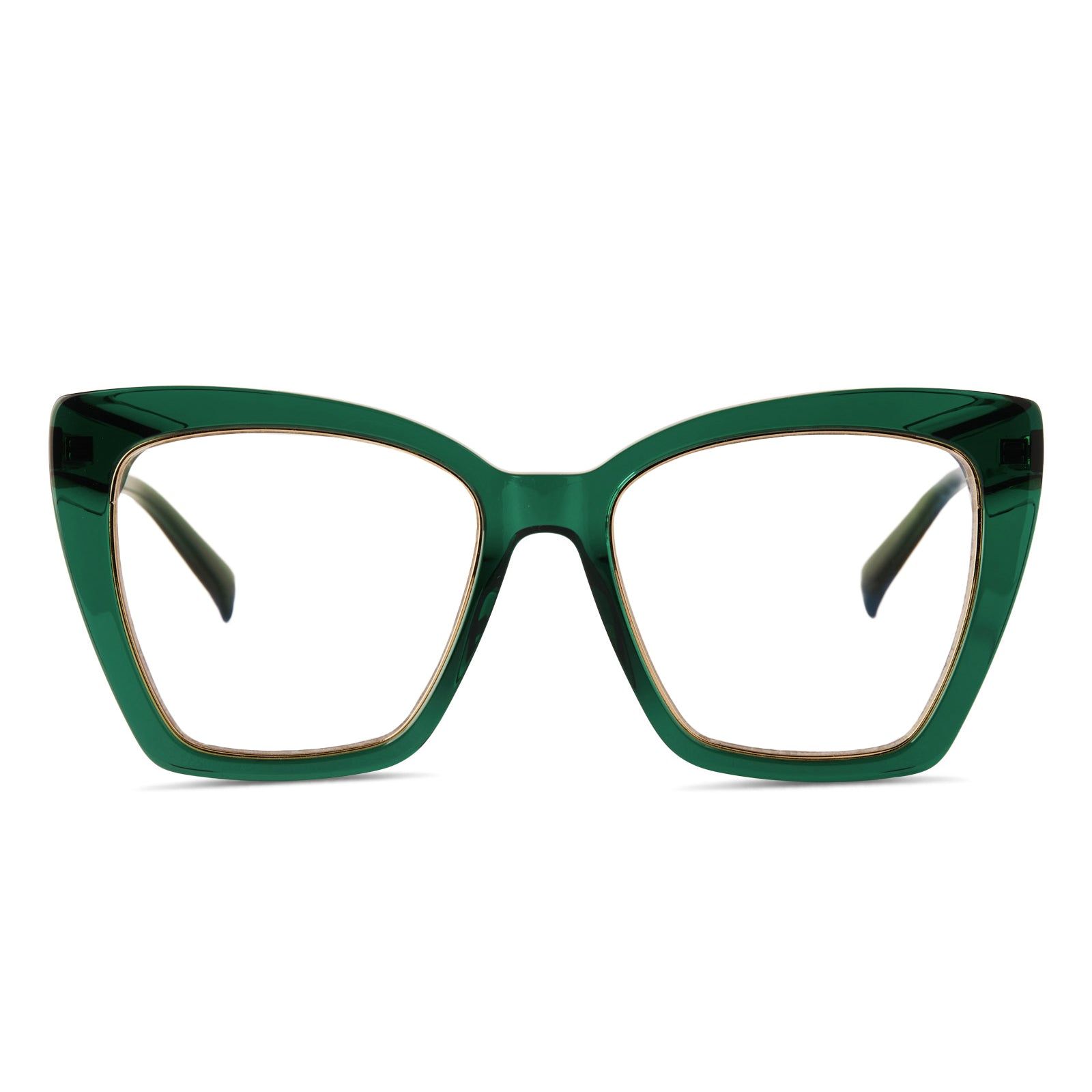 BECKY IV XS - DEEP IVY + CLEAR GLASSES sold by Diff Eyewear