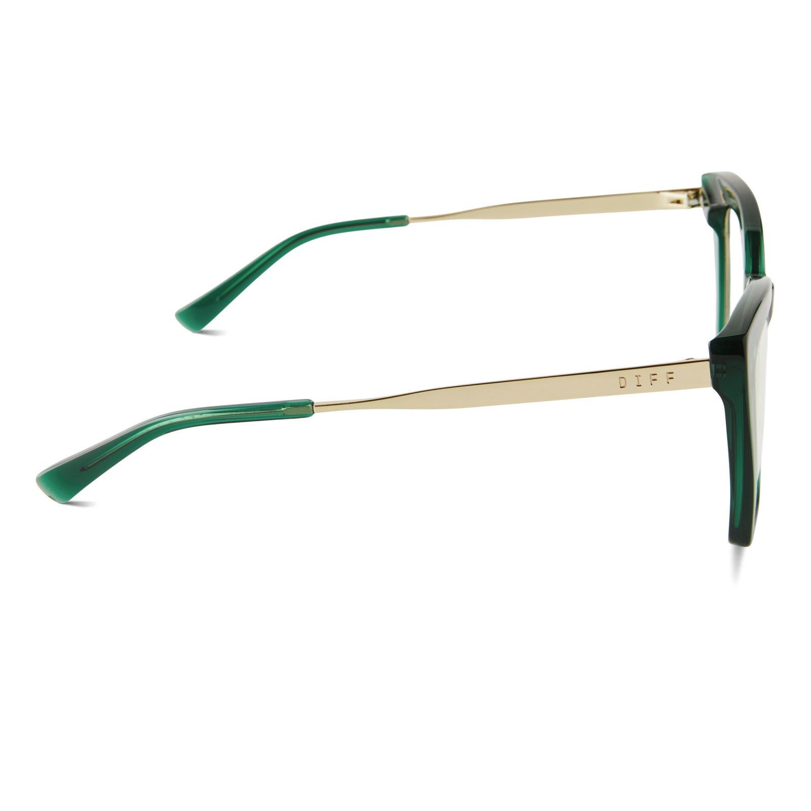BECKY IV XS - DEEP IVY + CLEAR GLASSES sold by Diff Eyewear product image thumbnail 3