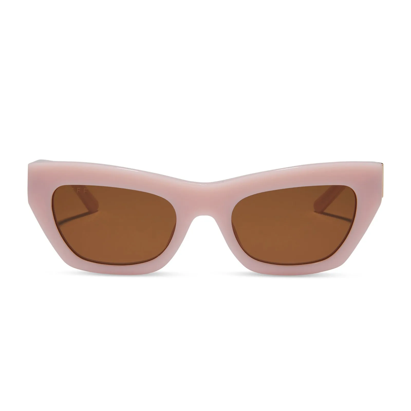 KATARINA - PINK VELVET + BROWN SUNGLASSES sold by Diff Eyewear