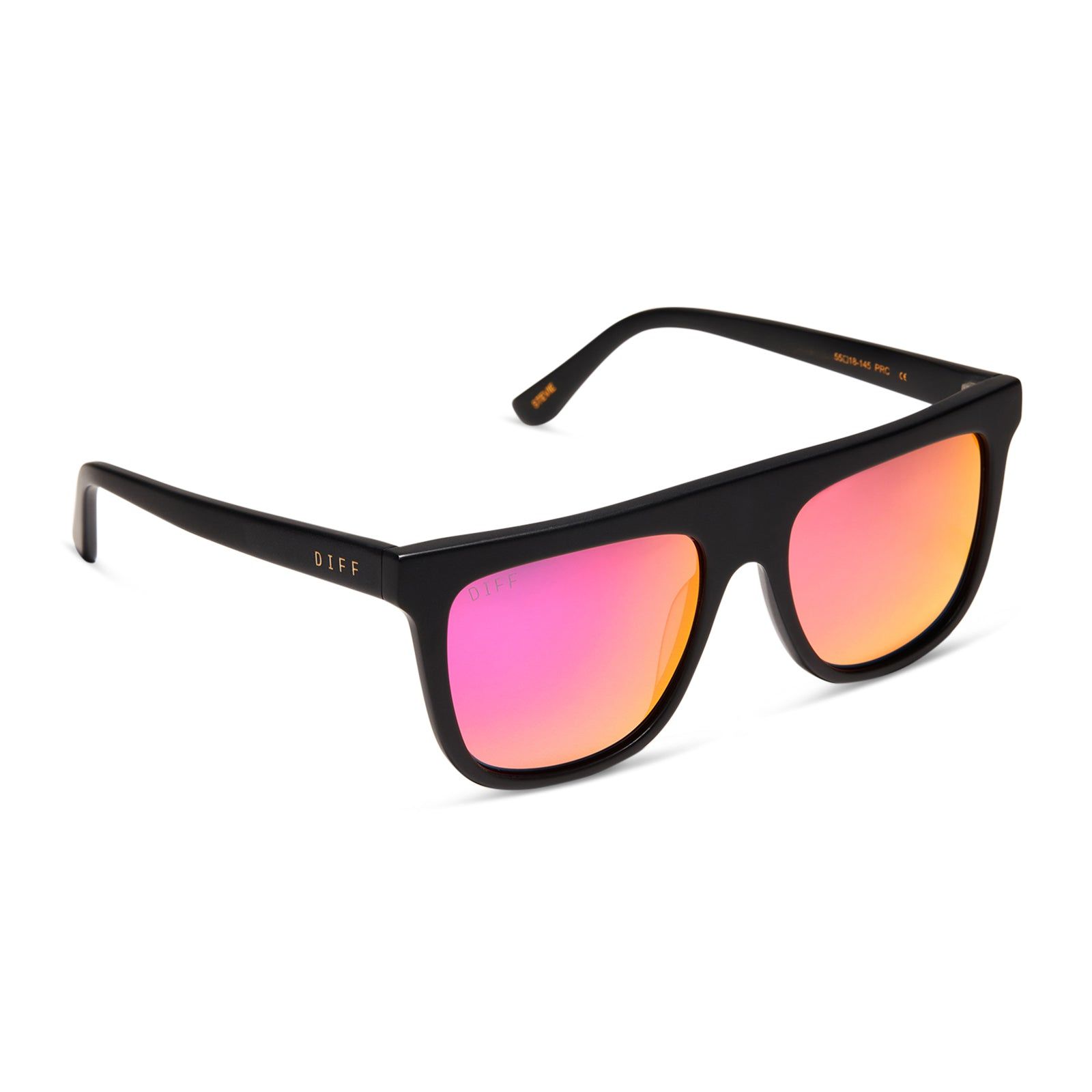 STEVIE - MATTE BLACK + SUNSET MIRROR SUNGLASSES sold by Diff Eyewear product image thumbnail 2