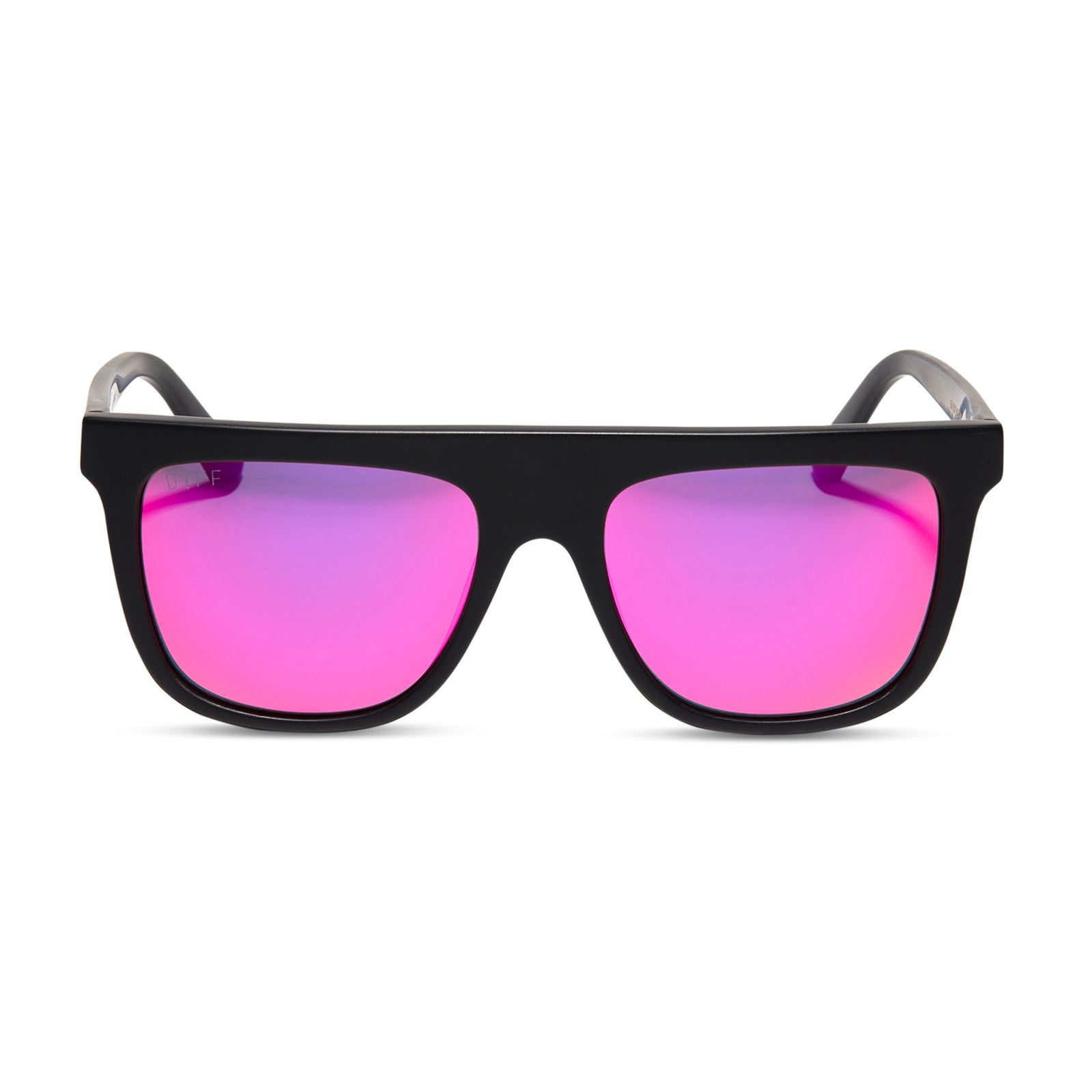 STEVIE - MATTE BLACK + SUNSET MIRROR SUNGLASSES sold by Diff Eyewear