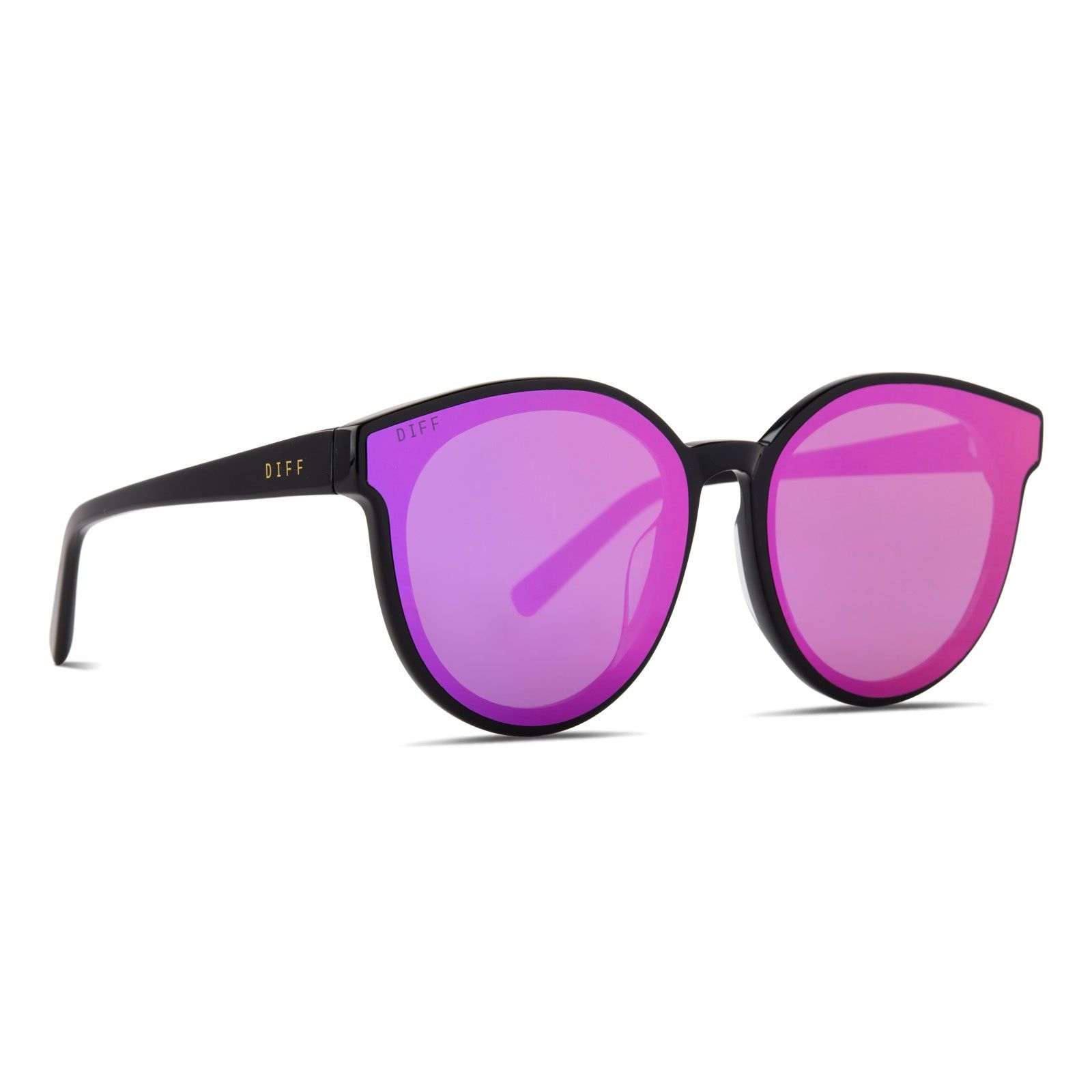 GEMMA - BLACK + PINK RUSH MIRROR SUNGLASSES sold by Diff Eyewear product image thumbnail 2