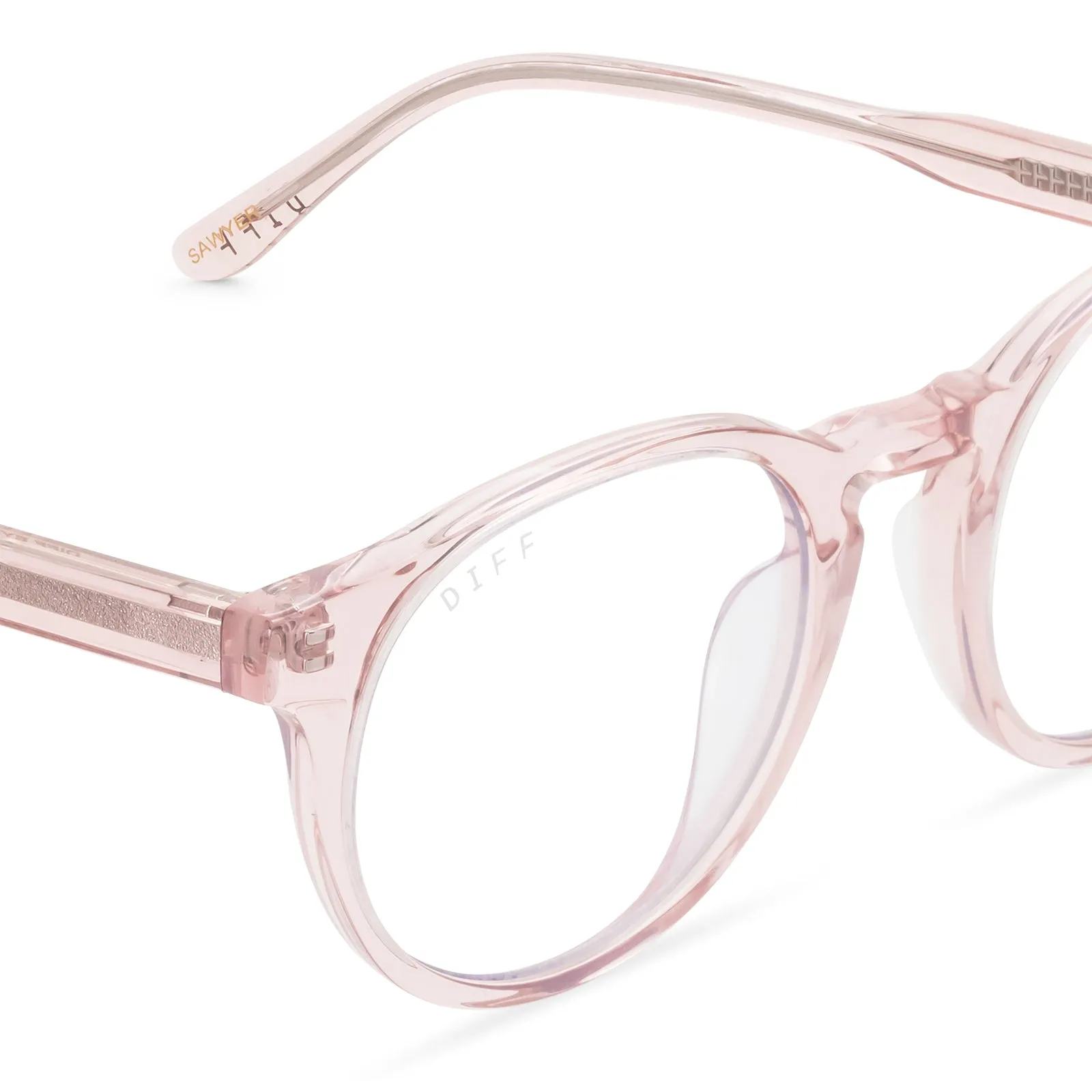 SAWYER - AZALEA CRYSTAL + BLUE LIGHT TECHNOLOGY GLASSES sold by Diff Eyewear product image thumbnail 3