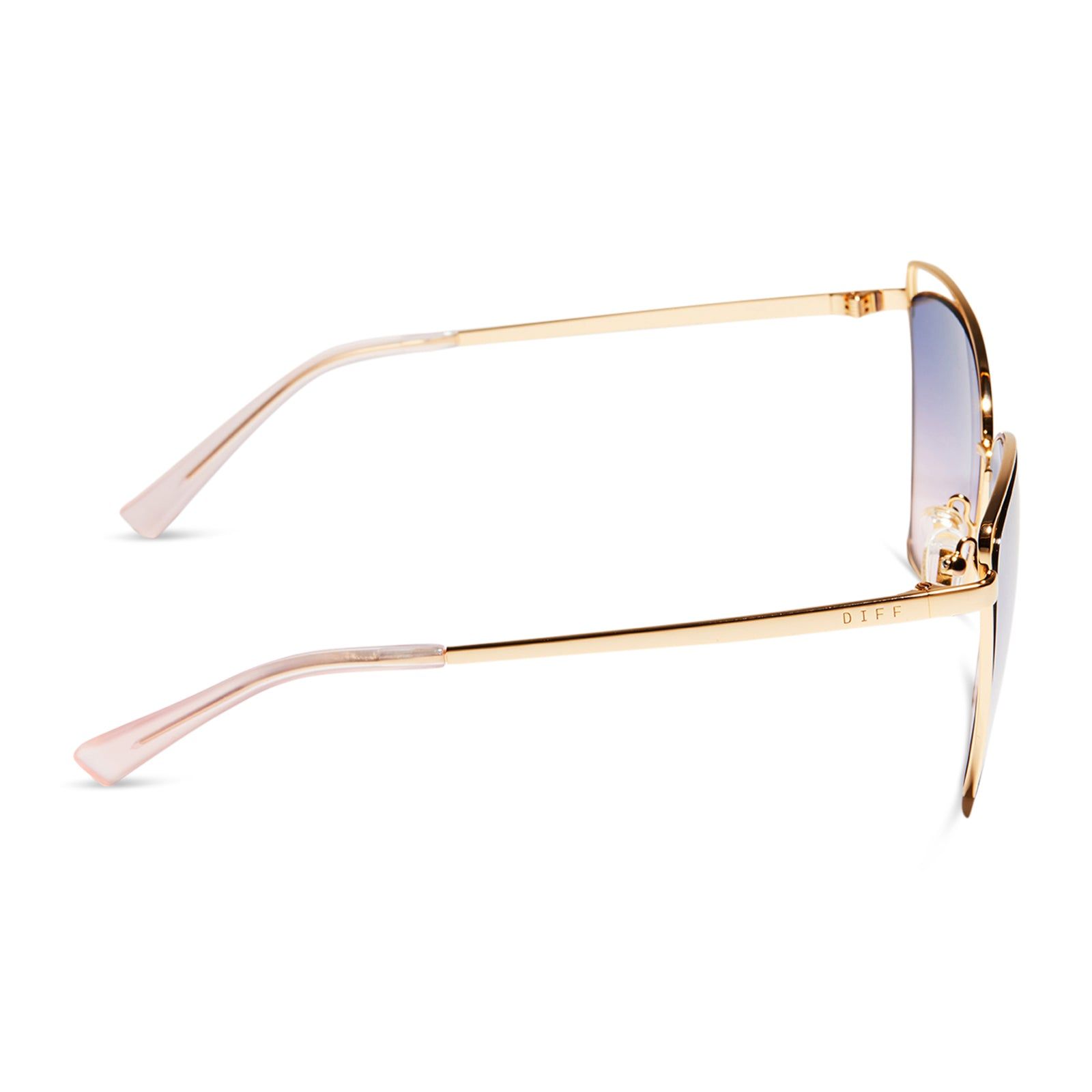 BECKY III - GOLD + LAVENDER ROSE GRADIENT FLASH SUNGLASSES sold by Diff Eyewear product image thumbnail 3