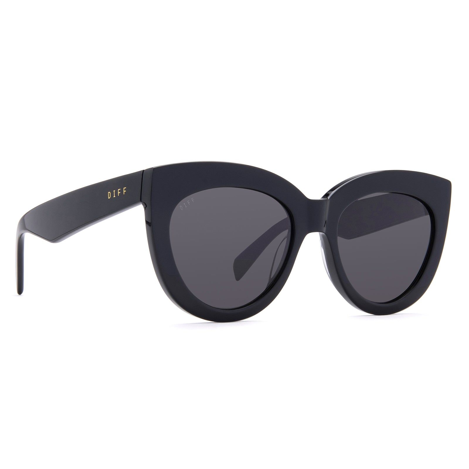 ALISA - BLACK + GREY POLARIZED SUNGLASSES sold by Diff Eyewear product image thumbnail 2