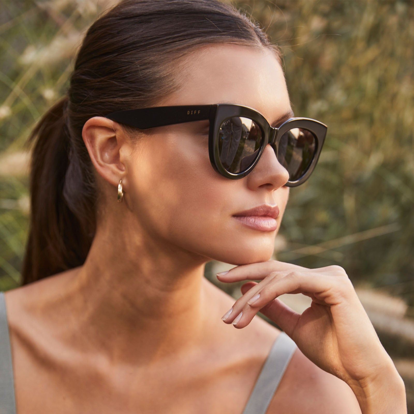 ALISA - BLACK + GREY POLARIZED SUNGLASSES sold by Diff Eyewear product image thumbnail 5