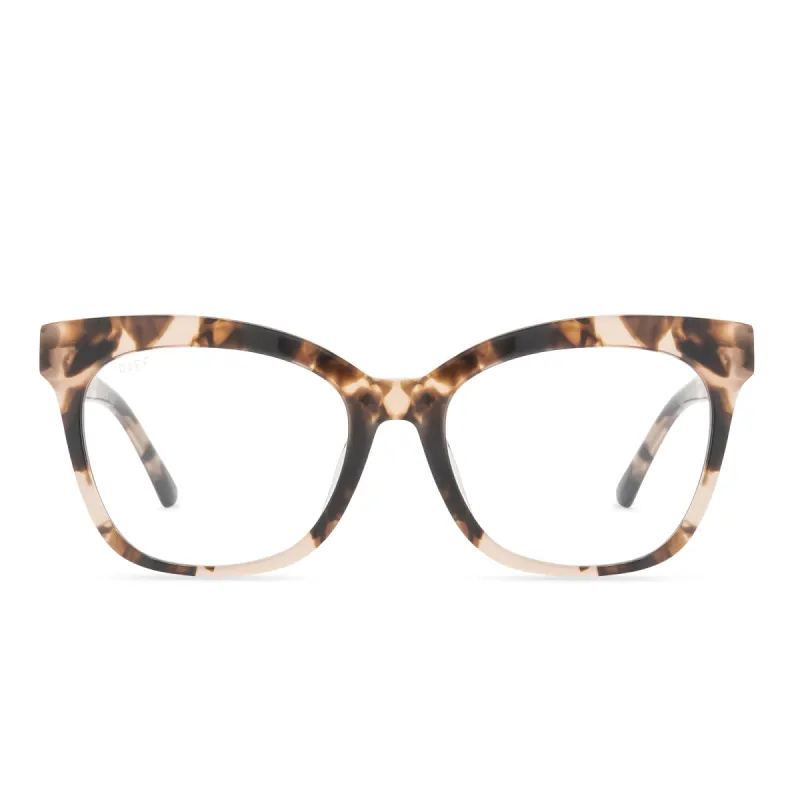 WINSTON - HIMALAYAN TORTOISE + BLUE LIGHT GLASSES sold by Diff Eyewear