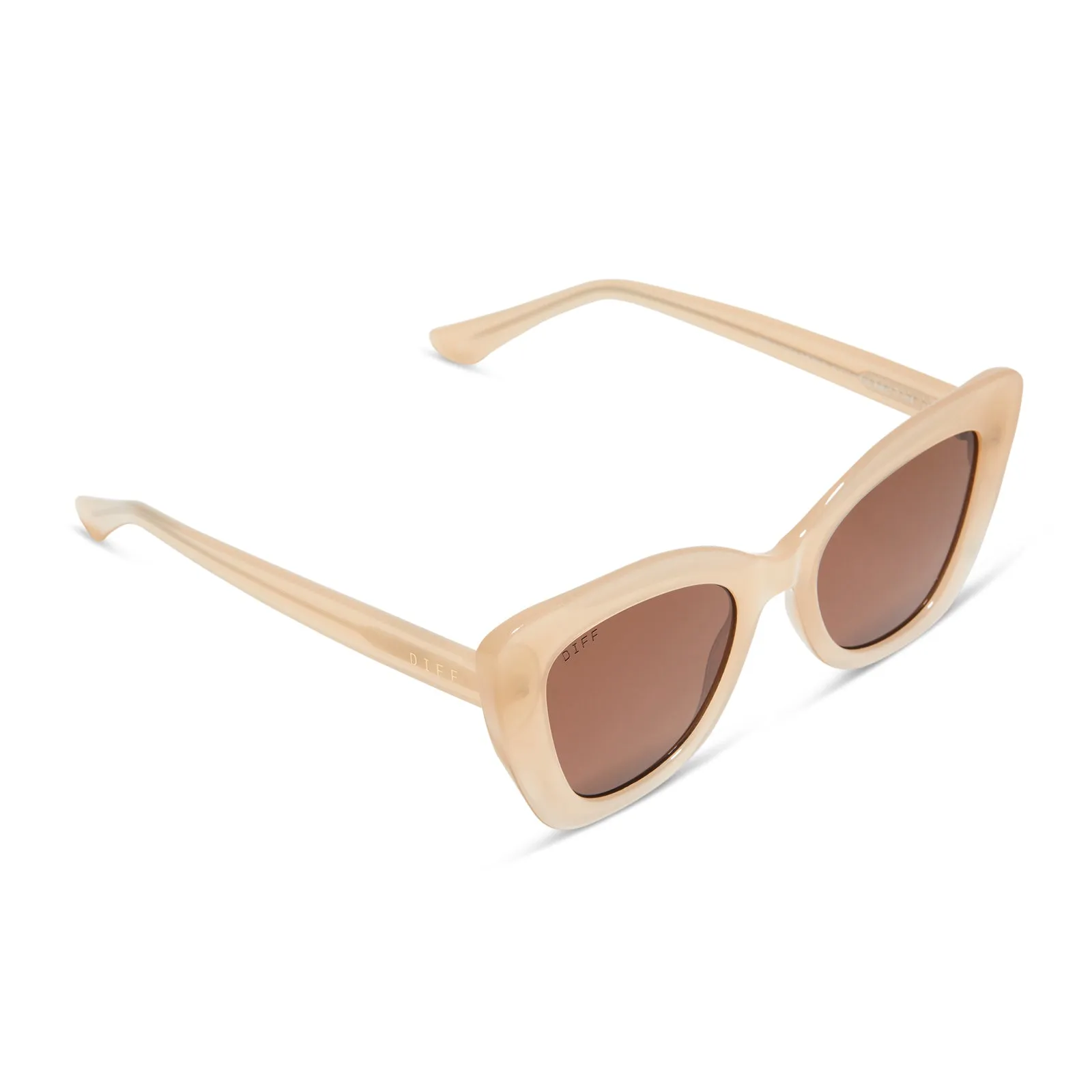 MELODY - MILKY NUDE + SOLID BROWN SUNGLASSES sold by Diff Eyewear product image thumbnail 4