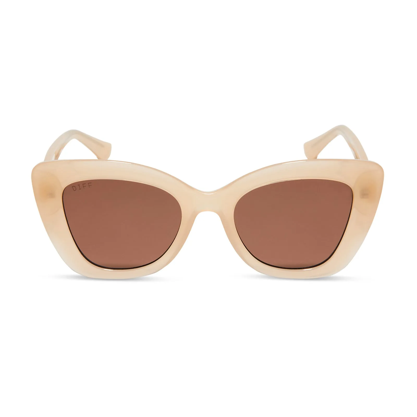 MELODY - MILKY NUDE + SOLID BROWN SUNGLASSES sold by Diff Eyewear
