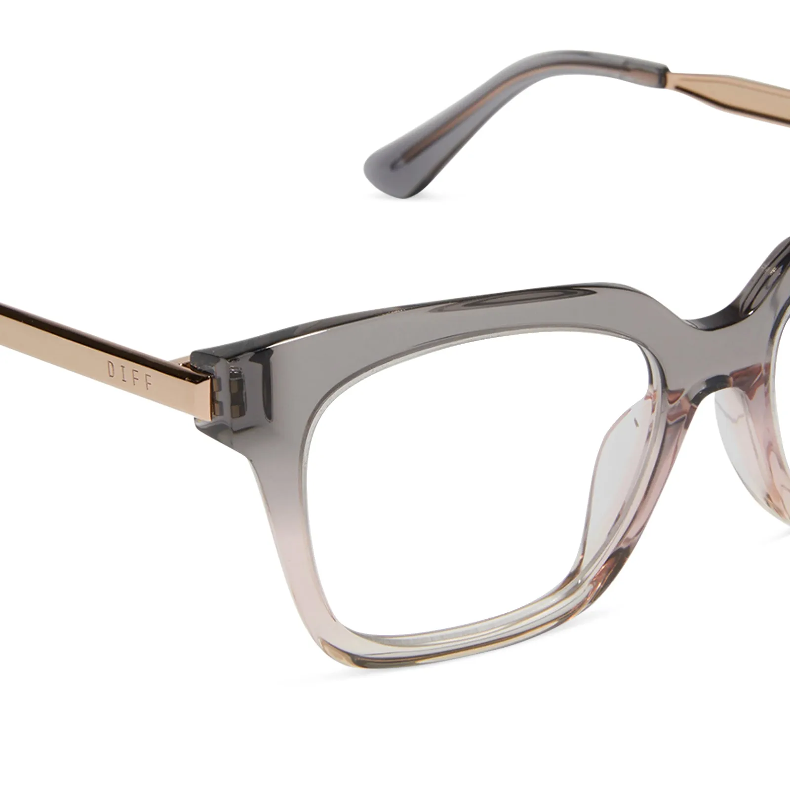 BELLA XS - SMOKE ROSE CRYSTAL OMBRE + GLASSES sold by Diff Eyewear product image thumbnail 4