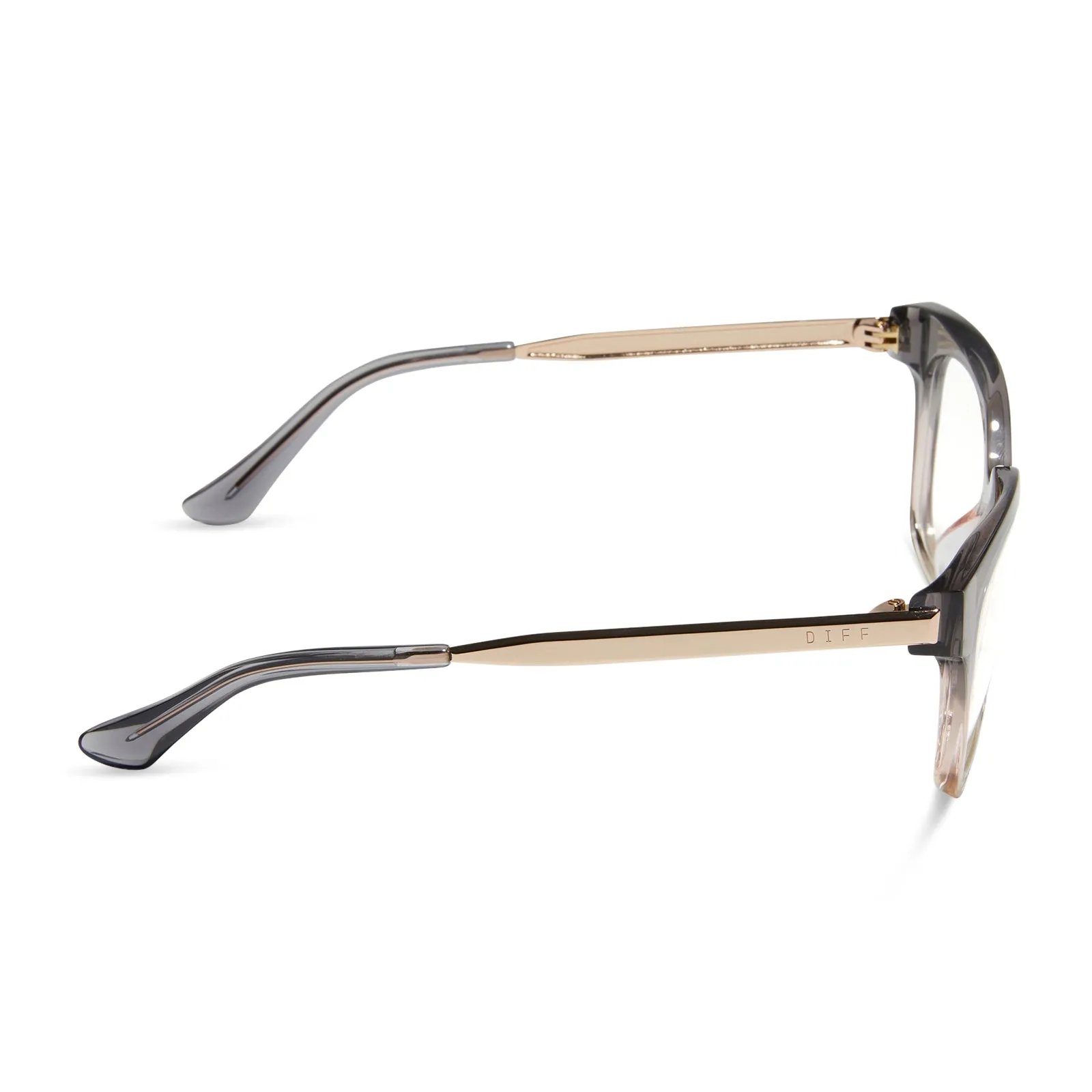 BELLA XS - SMOKE ROSE CRYSTAL OMBRE + GLASSES sold by Diff Eyewear product image thumbnail 3