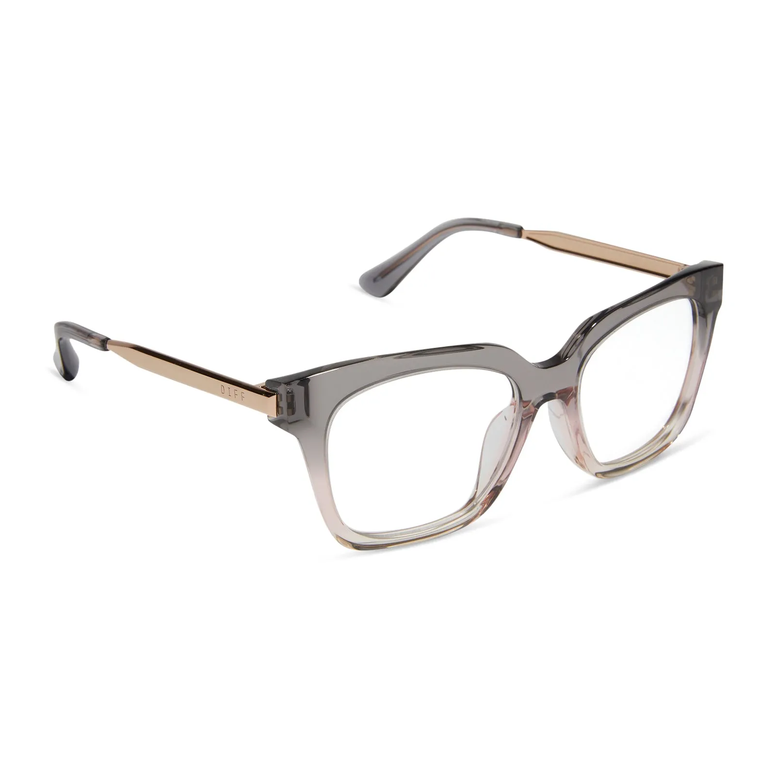 BELLA XS - SMOKE ROSE CRYSTAL OMBRE + GLASSES sold by Diff Eyewear product image thumbnail 2
