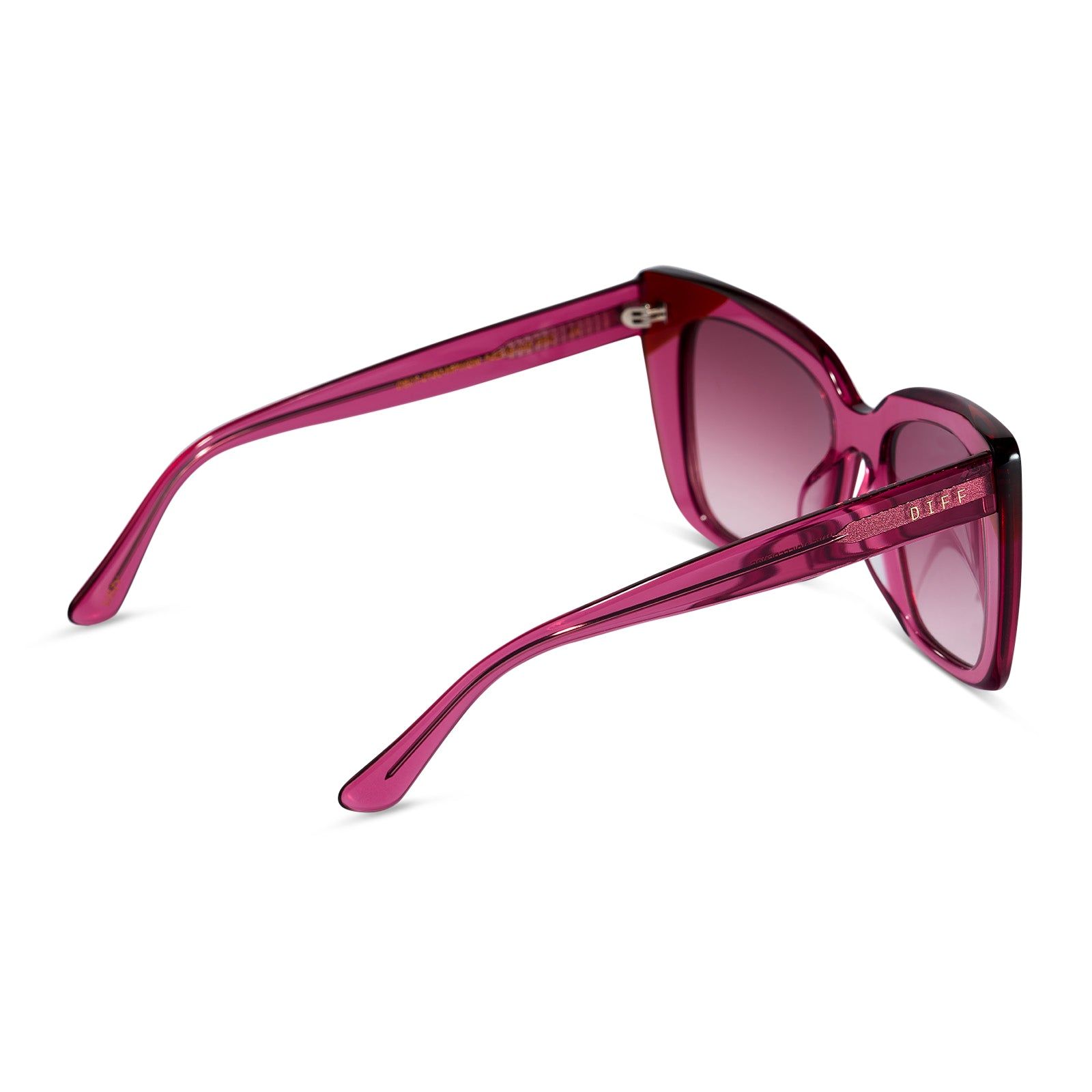 LIZZY - MACARENA PINK CRYSTAL + WINE GRADIENT SUNGLASSES sold by Diff Eyewear product image thumbnail 3