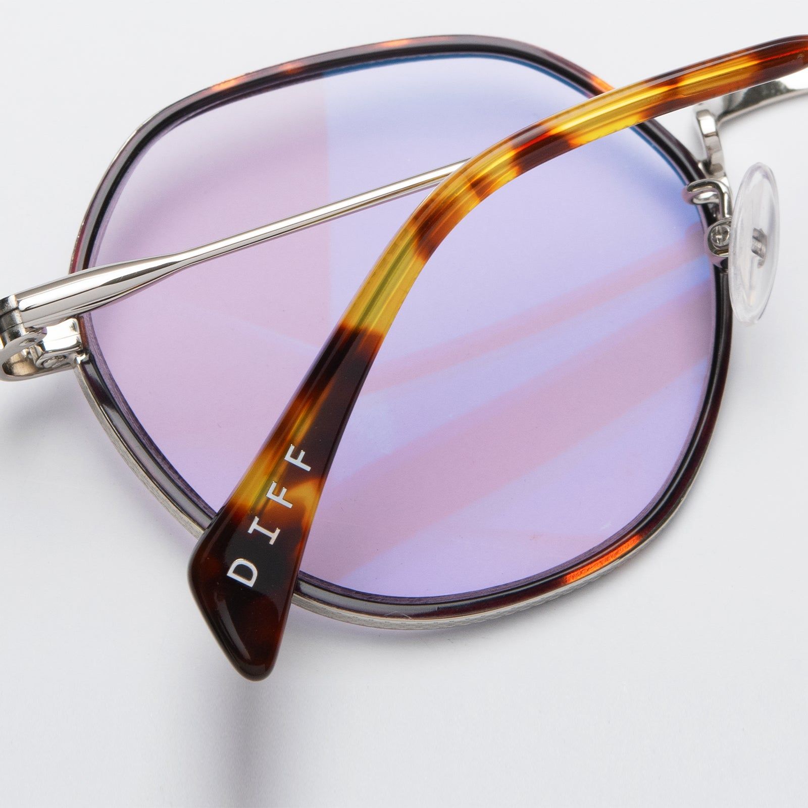 RIDLEY - SILVER + PURPLE BLUE LIGHT TECHNOLOGY GLASSES sold by Diff Eyewear product image thumbnail 4